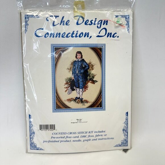 The Design Connection Inc Blue Boy Counted Cross Stitch Kit K7-402 - Picture 1 of 6